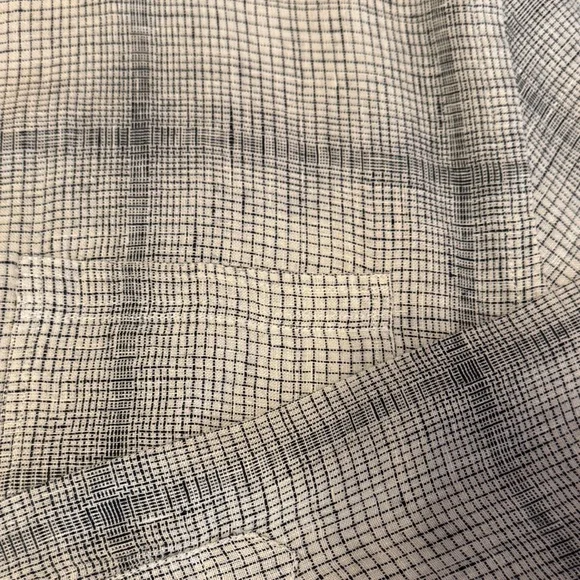 Billy Reid Men's Black & White Plaid Linen Shirt - Picture 4 of 8